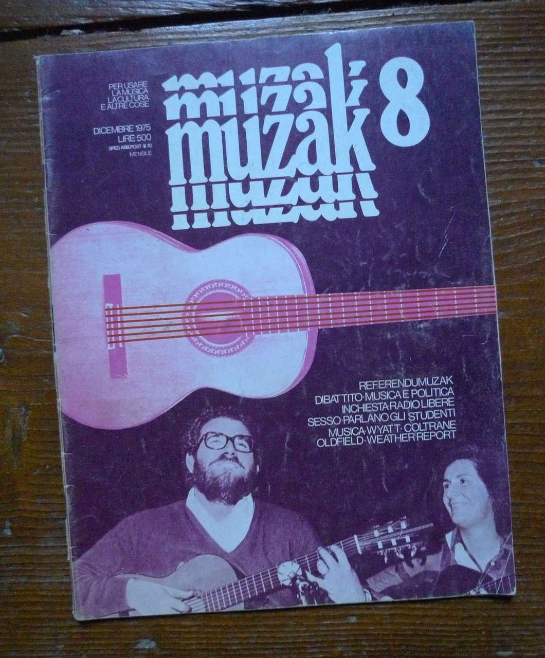 Rivista MUZAK n.8 Dicembre 1975[musica,controcultura,radio libere,De Gregori | Immagine principale