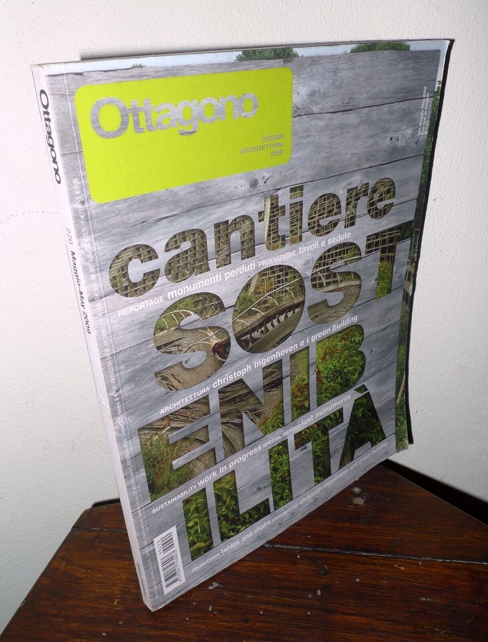 Rivista OTTAGONO n.220 2009.DESIGN ARCHITETTURA IDEE[SOSTENIBILITÀ