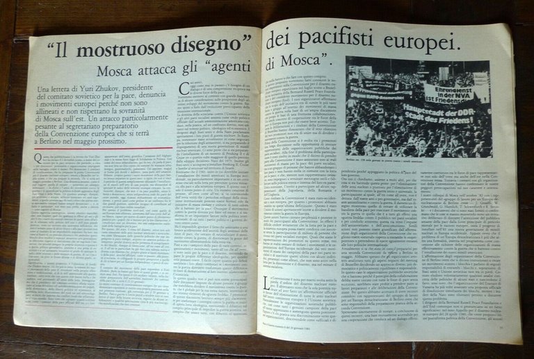 Rivista PACE E GUERRA n.8/16 1983[politica,pacifismo,Luciana Castellina,Rodotà
