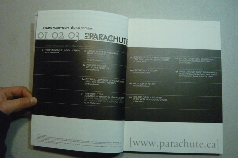 RIVISTA PARACHUTE 113 ECRANS NUMERIQUES_DIGITAL SCREENS,2004[arte contemporanea