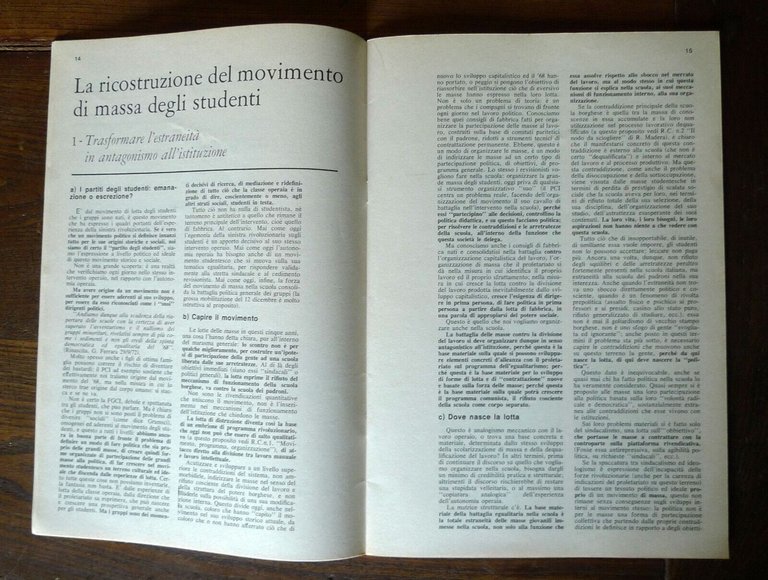 Rivista RASSEGNA COMUNISTA 8-9 1972-73.Mensile teorico-politico.Gruppo Gramsci