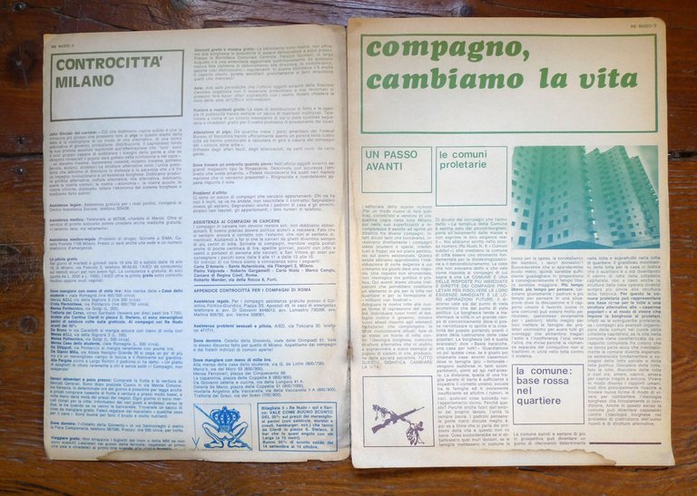 Rivista RE NUDO n.7 settembre 1971[controcultura,movimento,LSD,esercito