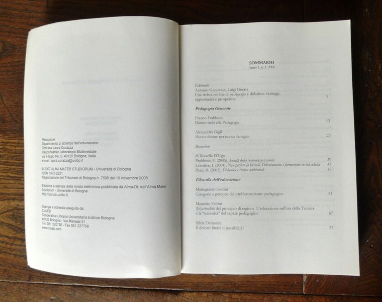 Rivista RICERCHE DI PEDAGOGIA E DIDATTICA 2006[scuola,tecnologie,interculturale