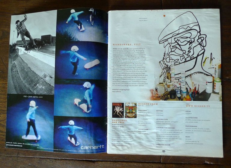Rivista RUGGED ISSUE #15 2008[Carhartt,Sozy One,Skateboard,Graffiti,Street Art