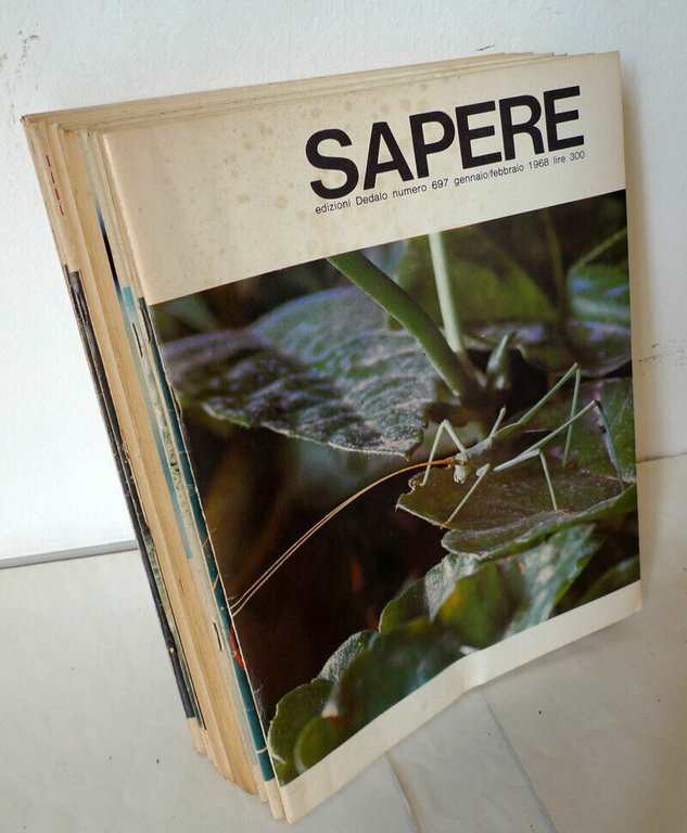 Rivista SAPERE.ANNATA COMPLETA 1968,Dedalo[Buzzati Traverso,scienza,tecnica