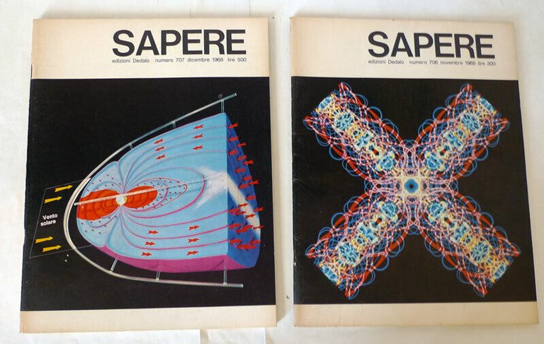 Rivista SAPERE.ANNATA COMPLETA 1968,Dedalo[Buzzati Traverso,scienza,tecnica