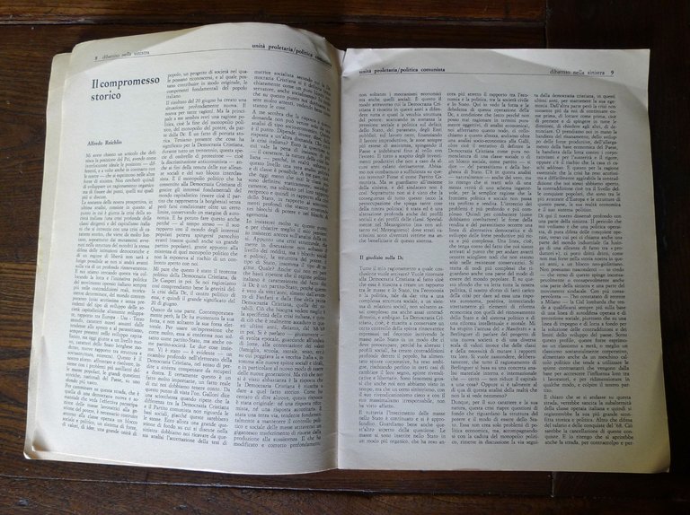 Rivista UNITÀ PROLETARIA anno I marzo 1977[COMUNISMO,AO-PDUP,compromesso storico