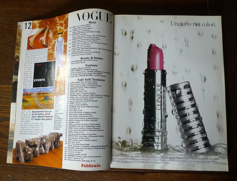 Rivista VOGUE Italia n.618 Febbraio 2002.CHANGE YOUR IMAGE[Bruce Weber,Sicilia