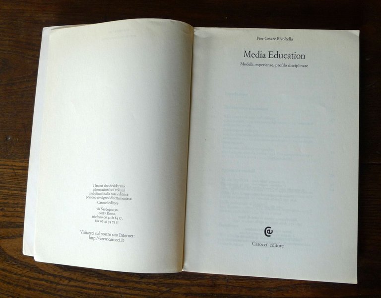 Rivoltella,MEDIA EDUCATION.Modelli,esperienze,profilo disciplinare,2002 Carocci | Immagine Gallery 3