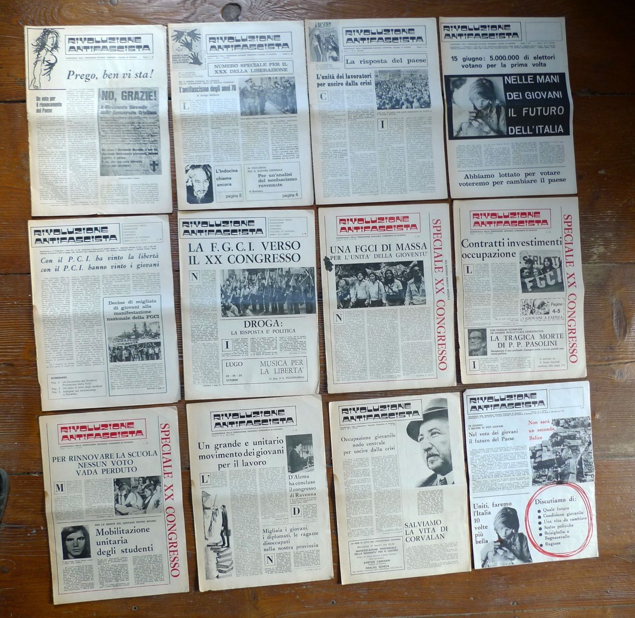 RIVOLUZIONE ANTIFASCISTA.QUINDICINALE DELLA FGCI,RAVENNA 1975-76[PCI,comunismo
