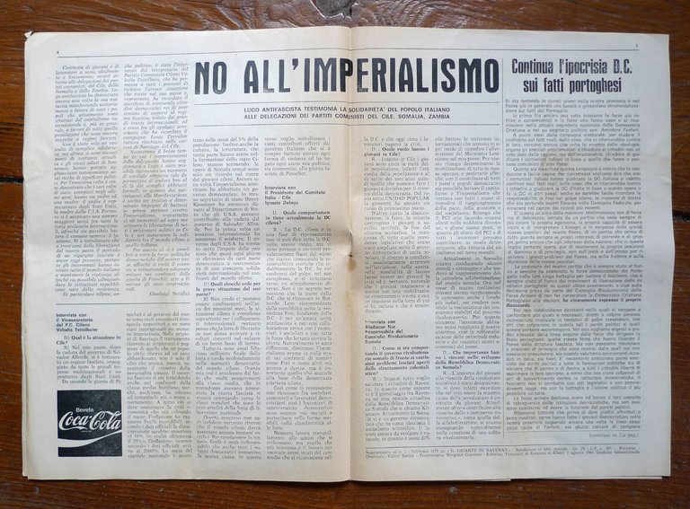 RIVOLUZIONE ANTIFASCISTA.QUINDICINALE DELLA FGCI,RAVENNA 1975-76[PCI,comunismo