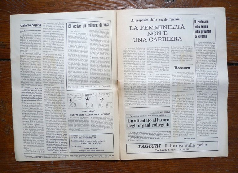 RIVOLUZIONE ANTIFASCISTA.QUINDICINALE DELLA FGCI,RAVENNA 1975-76[PCI,comunismo