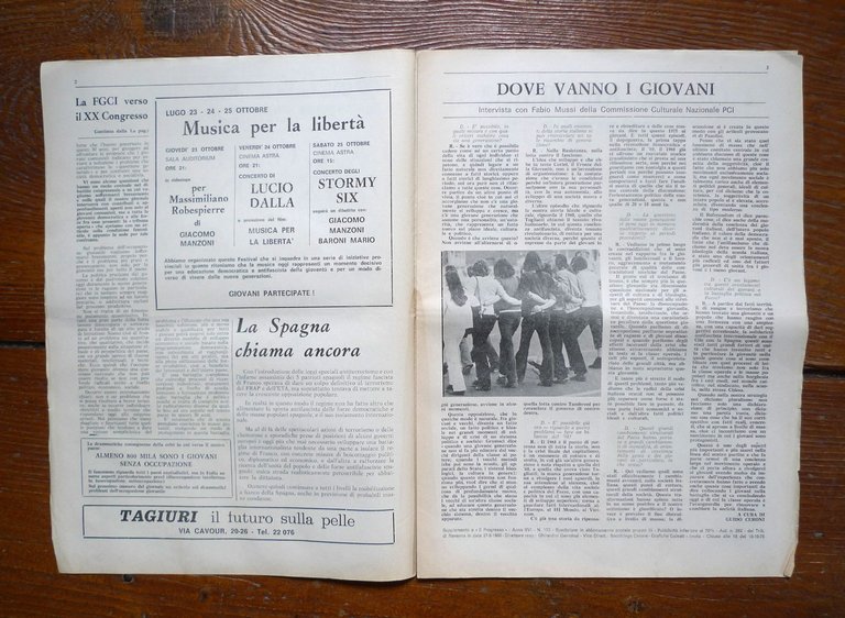 RIVOLUZIONE ANTIFASCISTA.QUINDICINALE DELLA FGCI,RAVENNA 1975-76[PCI,comunismo