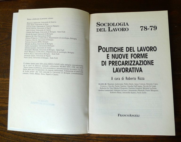Rizza,POLITICHE DEL LAVORO E NUOVE FORME DI PRECARIZZAZIONE LAVORATIVA,2000 | Immagine Gallery 3