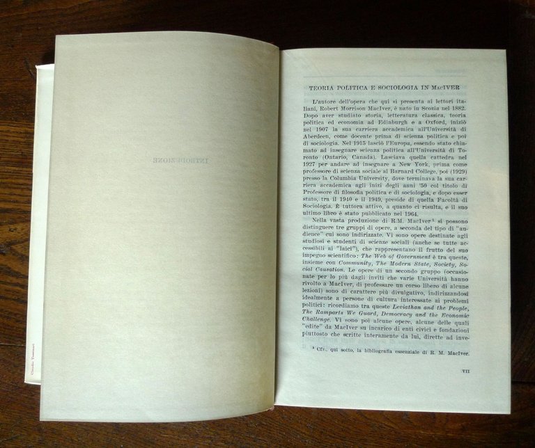 Robert M.MacIver,GOVERNO E SOCIETÀ,1965 il Mulino[POLITICA,SOCIOLOGIA