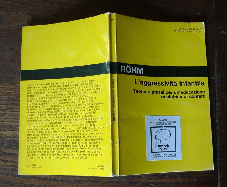Röhm,L'AGGRESSIVITÀ INFANTILE,1980 Nuova Italia[pedagogia,psicologia,educazione