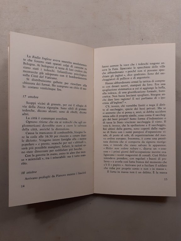 Romeo Forni, BOLOGNA CITTà BIANCA (inverno, 1944-45), Todariana 1974