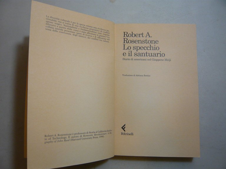 Rosenstone,LO SPECCHIO E IL SANTUARIO,Milano,2001