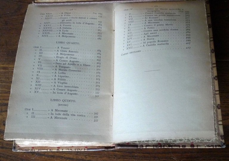 Rossi,LE ODI DI ORAZIO FLACCO TRADOTTE IN VERSI ITALIANI,1912 Zanichelli[LAT/ITA