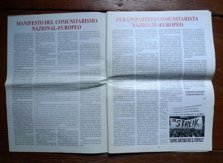 ROSSO È NERO n.0 '99.MENSILE COMUNITARISTA NAZIONALEUROPEO[rivista,Maurizio Neri | Immagine Gallery 2