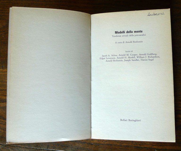 Rothstein,MODELLI DELLA MENTE.Tendenze attuali della psicoanalisi,1993 | Immagine Gallery 3