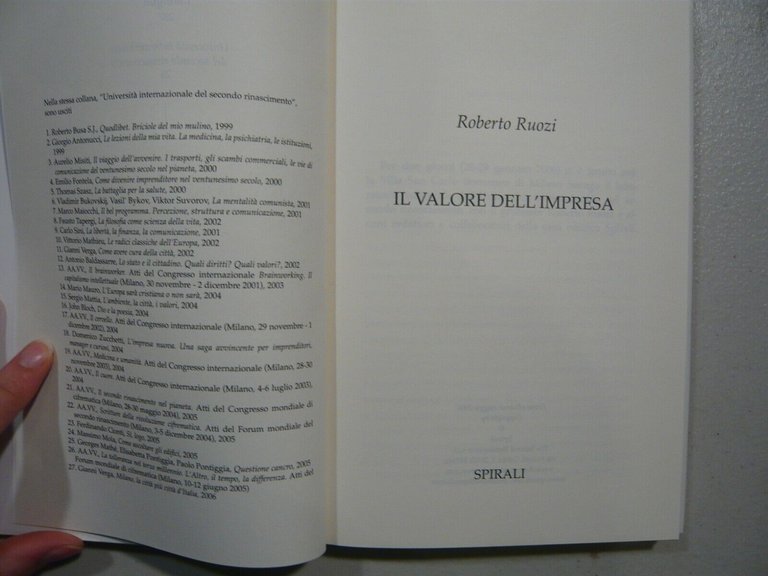 Ruozi,IL VALORE DELL’IMPRESA,2006 Spirali[economia