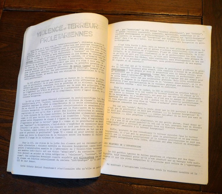 RUPTURE AVEC LE COURANT COMMUNISTE INTERNATIONAL,'79 Bruxelles[comunismo,Bordiga