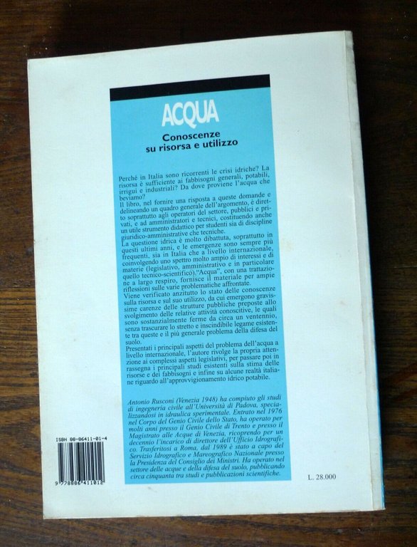 Rusconi,ACQUA.CONOSCENZE SU RISORSA E UTILIZZO,1994/DEPURAZIONE ACQUE CONCIARIE