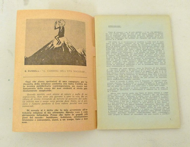 Russell,IL MIO CREDO,1966 La Fiaccola[propaganda atea anticlericale,anarchia