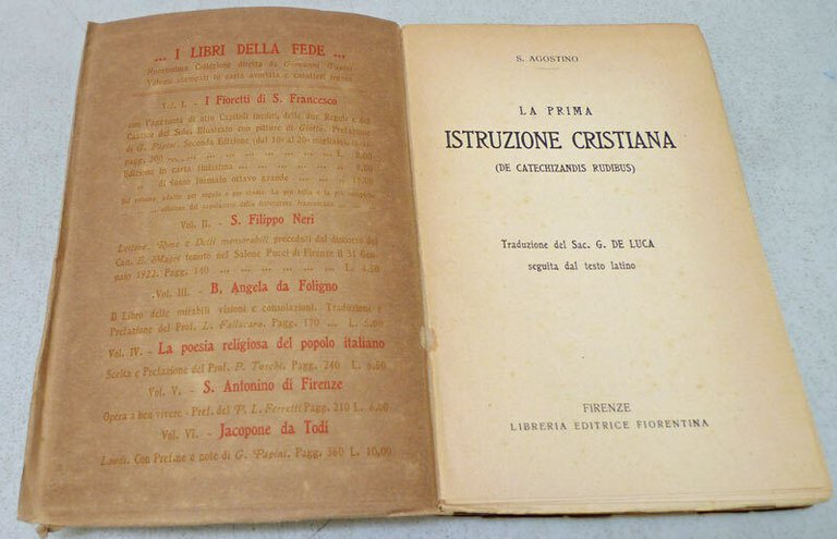 S.Agostino,LA PRIMA ISTRUZIONE CRISTIANA,1923[religione,Catechizandis Rudibus