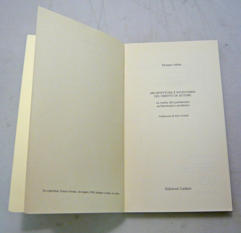 Sabia,ARCHITETTURA E INGEGNERIA NEL DIRITTO DI AUTORE,1997[tutela beni culturali