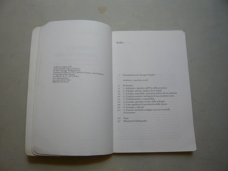 Sachs,AMBIENTE E GIUSTIZIA SOCIALE,Roma,1999[globalizzazione,ambientalismo