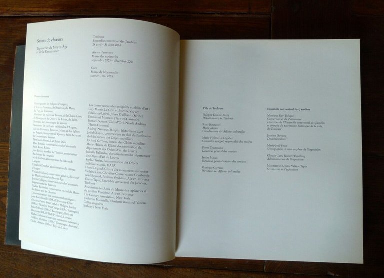 SAINTS DE CHOEURS.TAPISSERIES DU MOYEN ÂGE ET DE LA RENAISSANCE,2004[ARAZZI