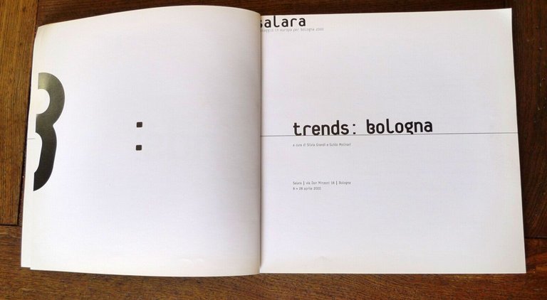 SALARA TRENDS.Passaggio in Europa per Bologna 2000[catalogo arte contemporanea