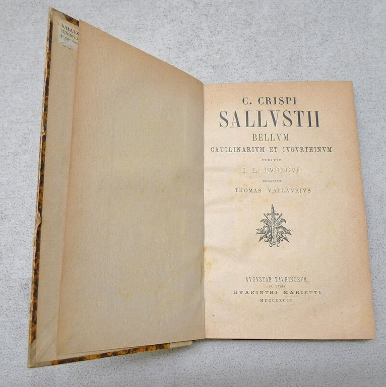 Sallustio,BELLUM CATILINARIUM ET IUGURTHINUM,1892 Marietti[storia,Catilina