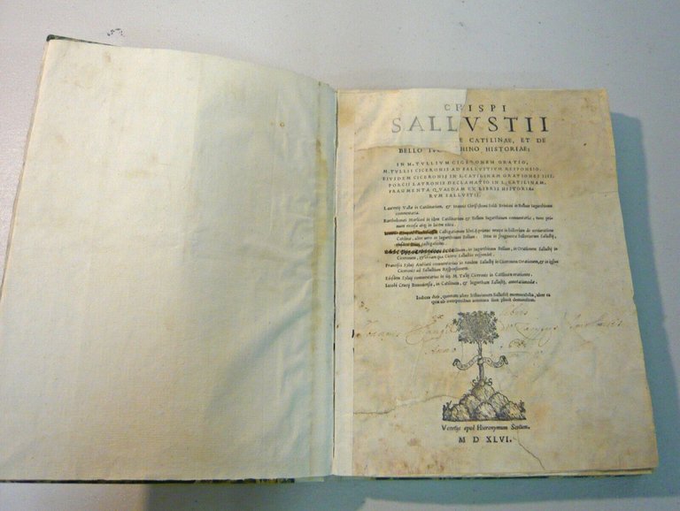 SALLUSTIO,De coniuratione Catilinae.De bello Iugurthino,1546 Scotto[Catilina