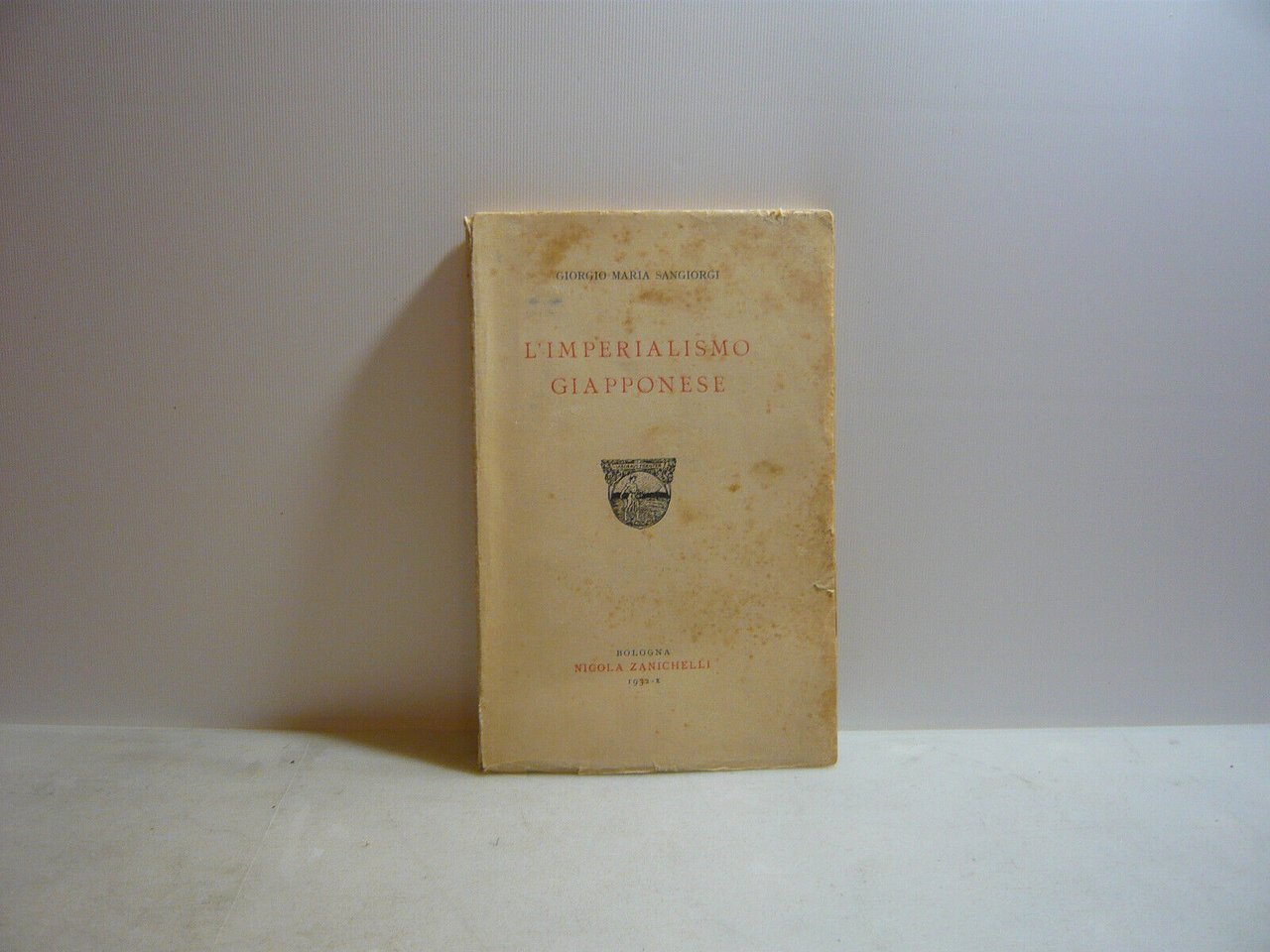 Sangiorgi,L'IMPERIALISMO GIAPPONESE,Bologna,1932