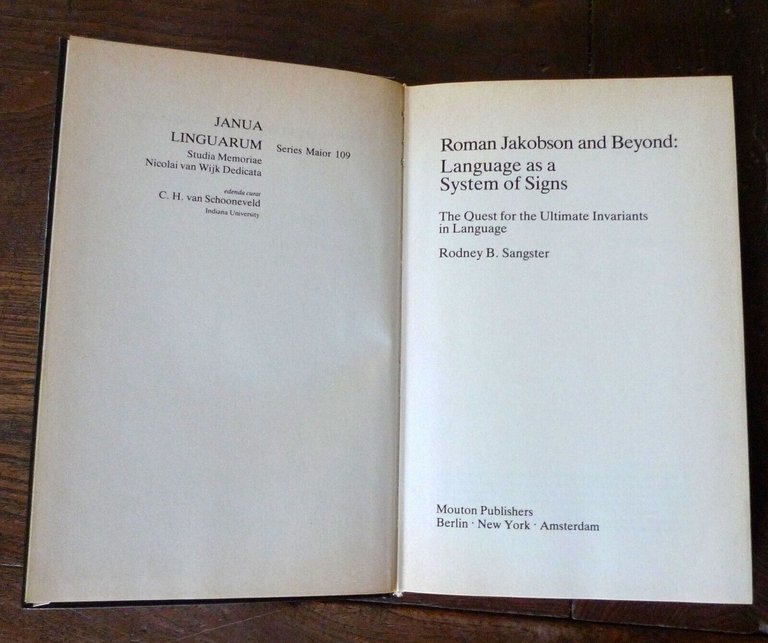 Sangster,ROMAN JAKOBSON AND BEYOND:LANGUAGE AS A SYSTEM OF SIGNS,'82[LINGUISTICA
