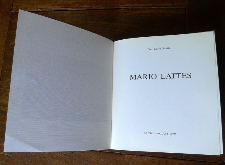 Santini,MARIO LATTES.Catalogo della mostra,1989 Forni Galleria d'Arte,Bologna