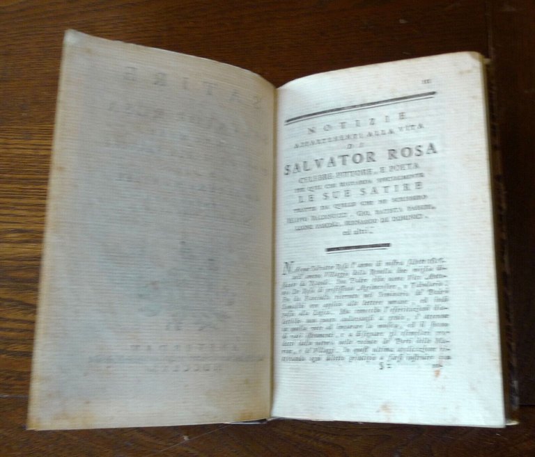 SATIRE DI SALVATOR ROSA,1770 Amsterdam[note di ANTON MARIA SALVINI