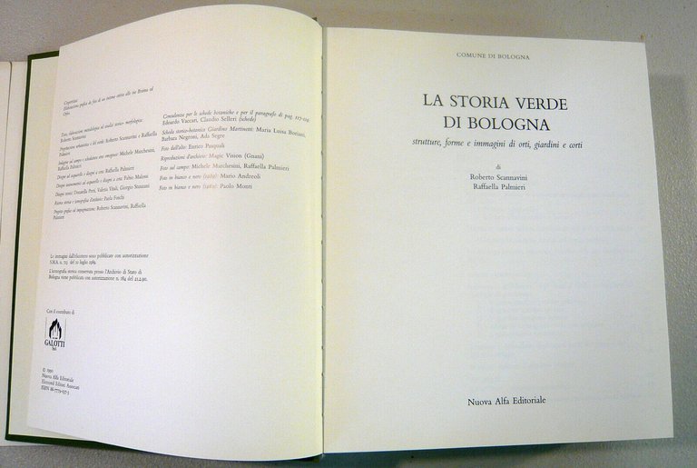 Scannavini/Palmieri,LA STORIA VERDE DI BOLOGNA,1990[orti,giardini,architettura