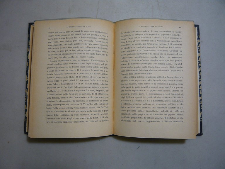 Schacht,LA STABILIZZAZIONE DEL MARCO,Milano,1931