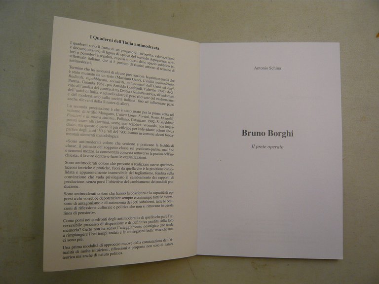 Schina,BRUNO BORGHI: IL PRETE OPERAIO,Pistoia,2017