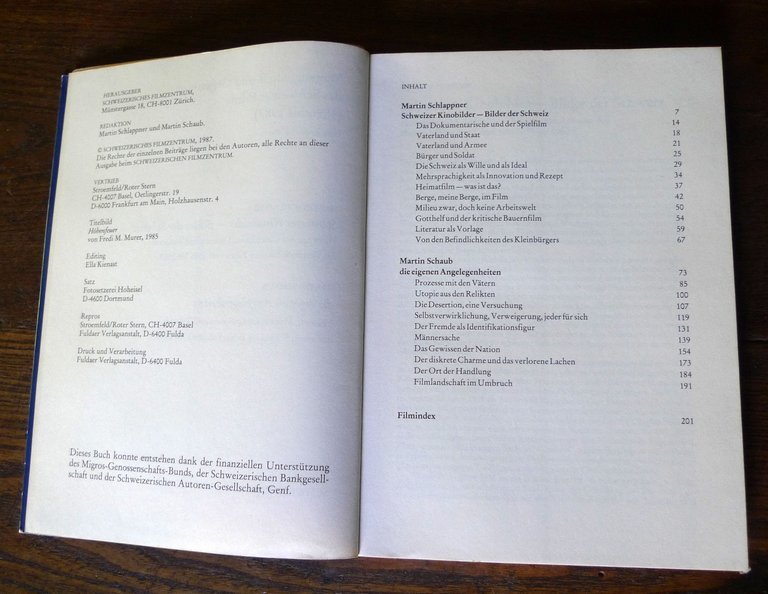 Schlappner/Schaub,VERGANGENHEIT UND GEGENWART DES SCHWEIZER FILMS,1987[CINEMA