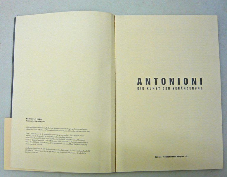 Schüler,Michelangelo ANTONIONI.Die Kunst der Veränderung,1993[Viennale,cinema