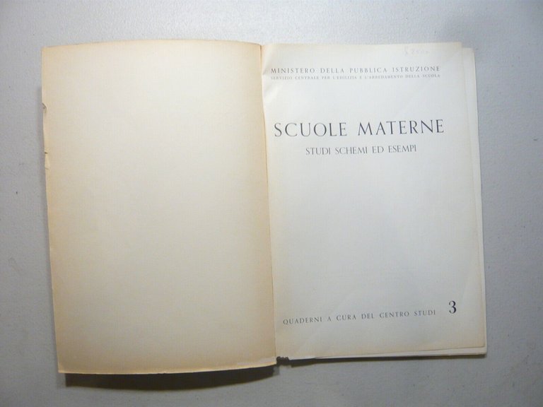 SCUOLE MATERNE. STUDI SCHEMI ED ESEMPI,Firenze, 1954[ARCHITETTURA