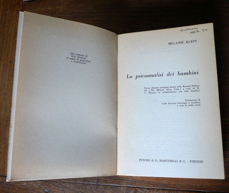 Segal,MELANIE KLEIN,1991/LA PSICOANALISI DEI BAMBINI,1988/Kristeva,2006 | Immagine Gallery 7