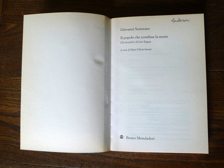 Semerano,IL POPOLO CHE SCONFISSE LA MORTE.GLI ETRUSCHI E LA LORO …