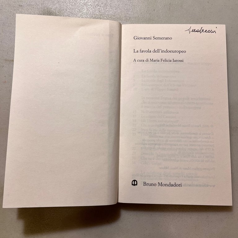 Semerano,LA FAVOLA DELL’INDOEUROPEO,Bruno Mondadori 2005
