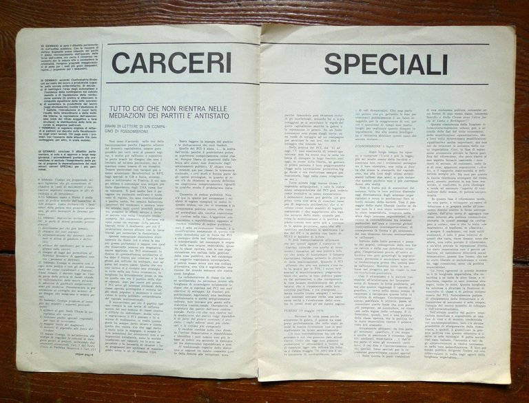 SENZA GALERE.Giornale del proletariato comunista detenuto,1977[AUTONOMIA,carcere | Immagine Gallery 3